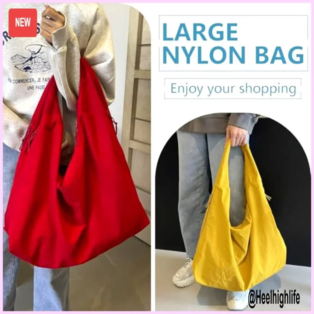 Nylon Hobo Bag Large Capacity Tote Shoulder Bag for Women